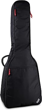 GEWA Guitar Gig-Bag Series 110 acoustic guitar, guitar bag tear-proof protection, 10 mm foam padding, practical pockets, Cordura 600, adjustable backpack straps, Black