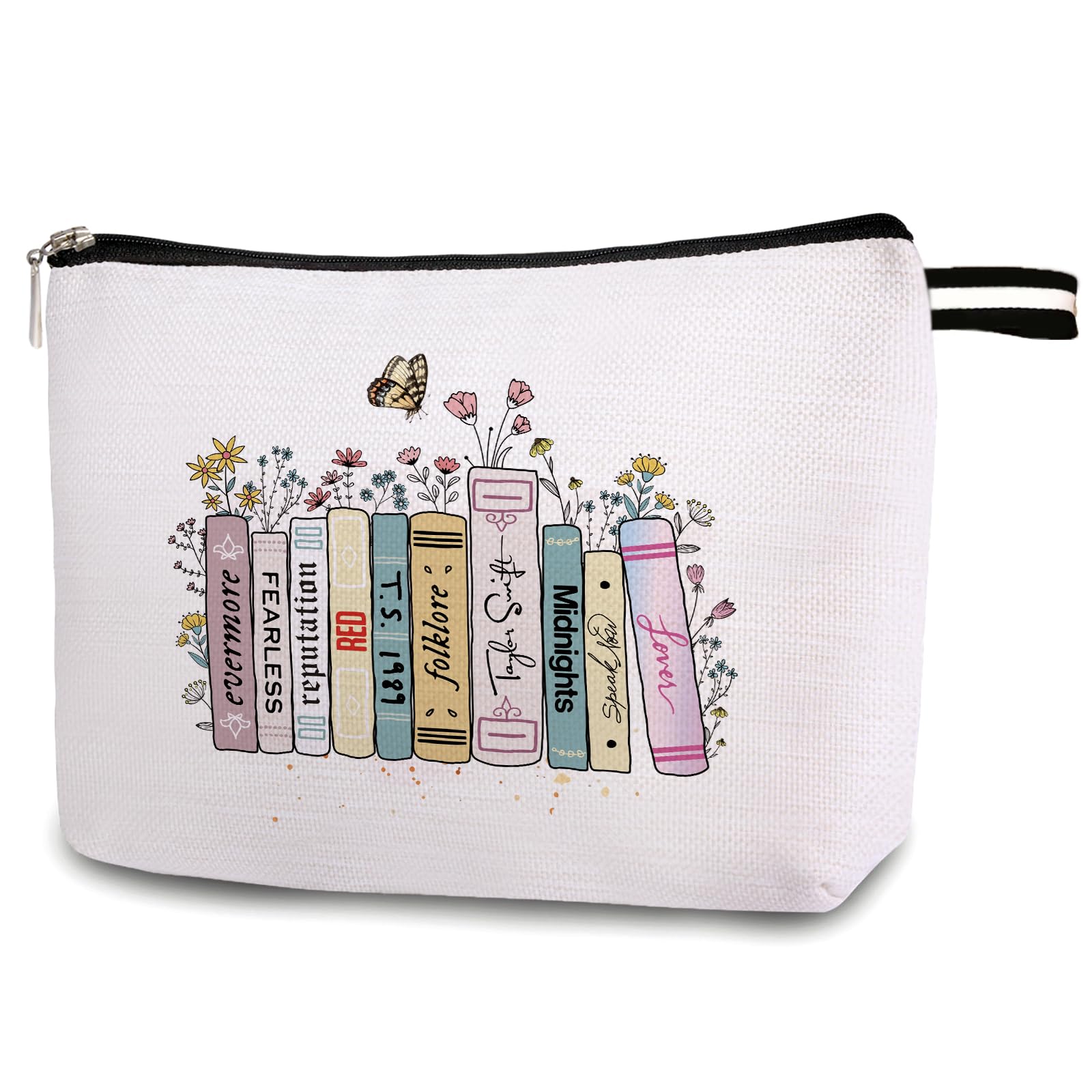SUNFYCNSinger Swifiter Merch Album Makeup Bag Inspired Swift Merch Sing Song Bag Merchandise TS Fans Music Lover Track List Album Song Lyrics Gift, Friend Birthday Christmas Cosmetic Bag13CB090,