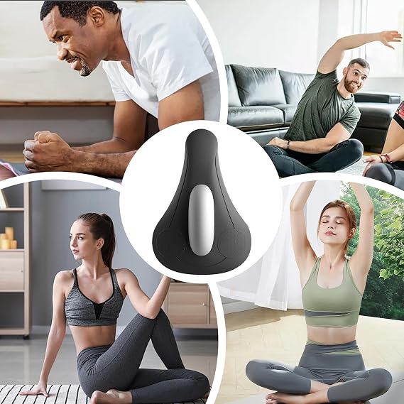Core Pelvic Exerciser – Electric Thigh Toner, 4 Mode Muscle Trainer | 15x22cm PC Electronic Device for Women Men Postpartum Recovery Intimacy Enhancement Childbirth Preparation Physical Streng