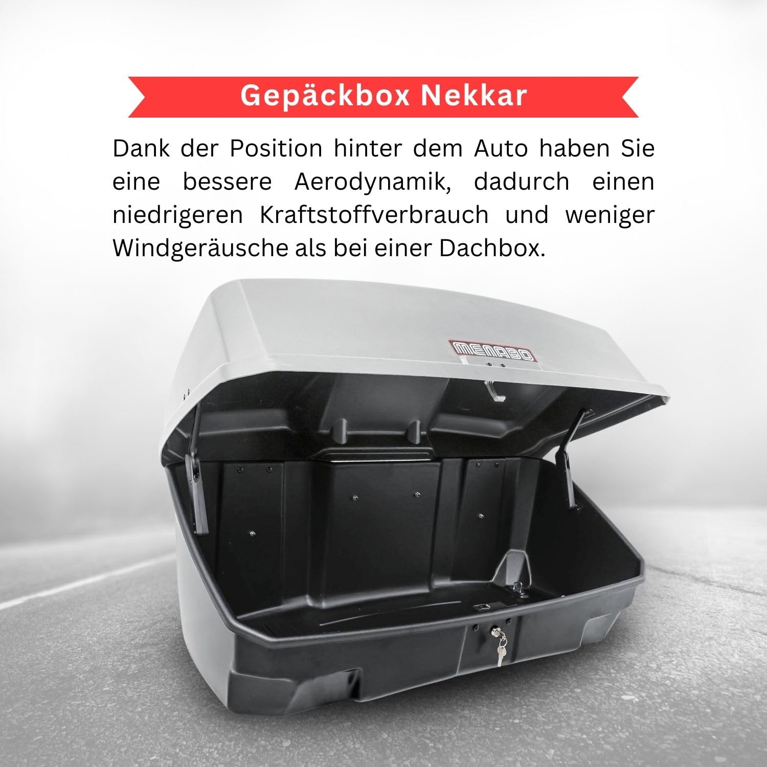 Race 3 Kupplungsträger Fahrradträger 3 Räder + Nekkar Gepäckbox 300 Liter Silber
