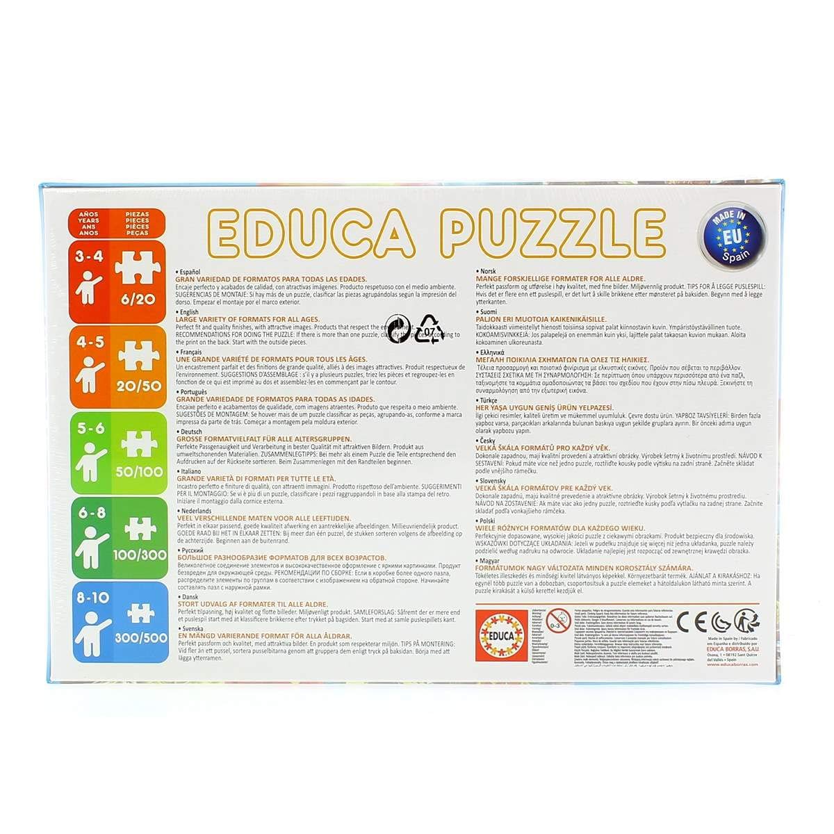 Educa - 4 puzzles progressivi di cartone per bambini | Minnie. Misura: 16 x 16 cm. 4 puzzle da 12/16/20 e 25 pezzi ciascuno. A partire dai 3 anni (17630)