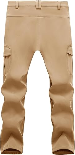 Miniatura 6 de MAGCOMSEN Pantalones de invierno para hombre, resistentes al agua, con forro polar, pantalones de esquí para snowboard, pantalones tácticos