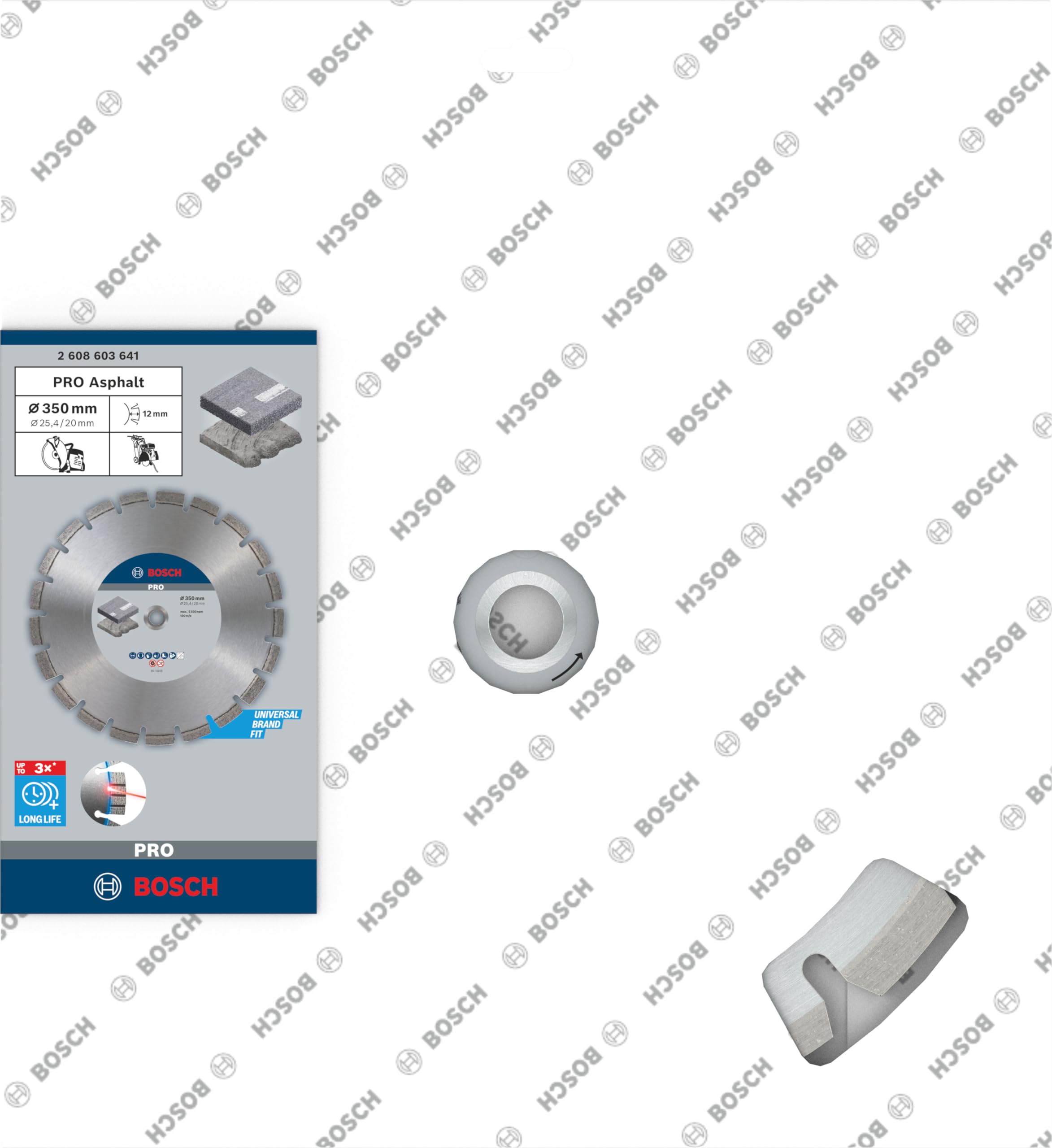 Bosch 2 608 603 641 - Disco de corte de diamante Best for Asphalt (350 x 20/25,40 x 3,2 x 12 mm)