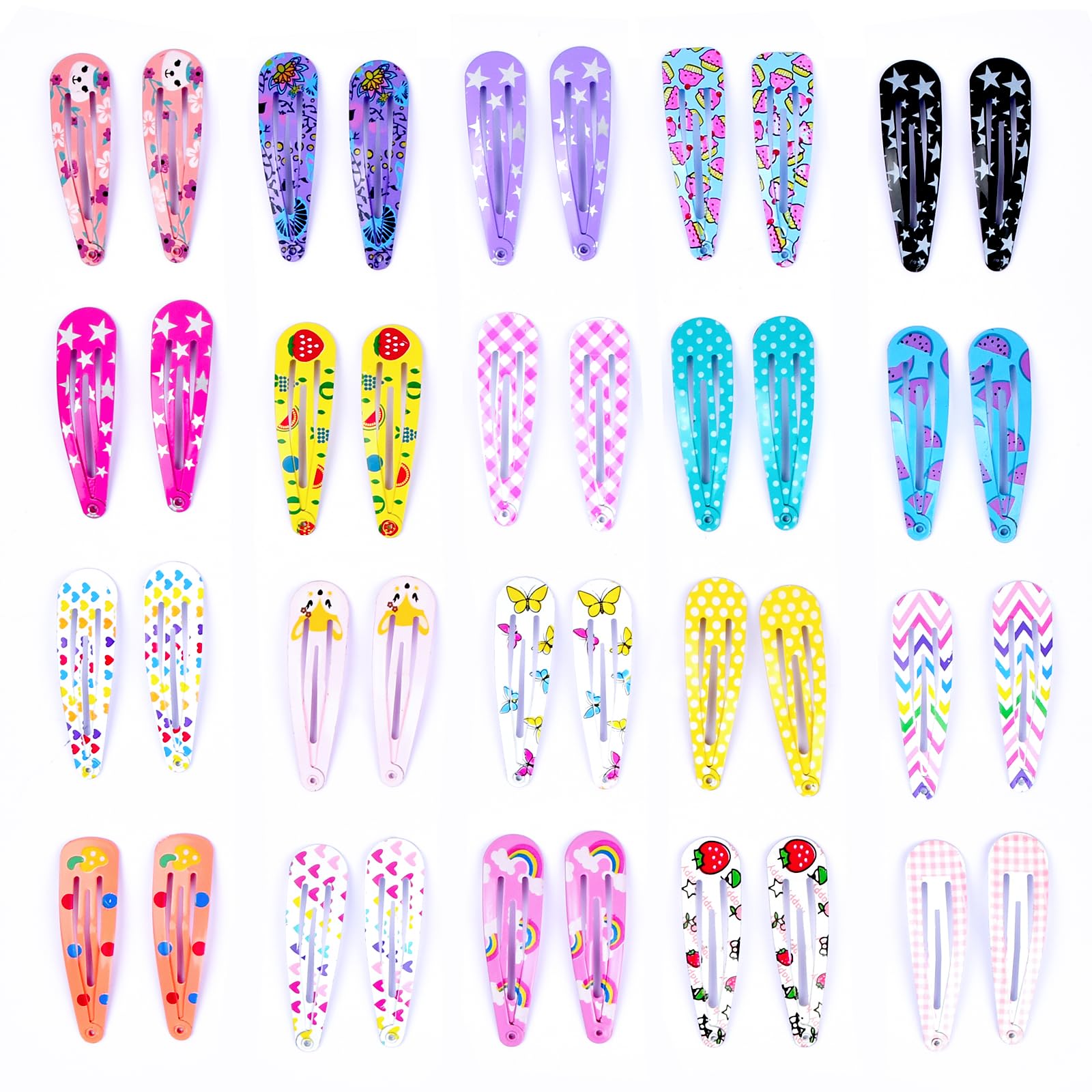 Tibapla Horquillas para el Pelo, 40 Piezas Minipinzas para el Pelo, Multicolor Horquillas para Niña, Clips de Pelo, Pinzas de Pelo Multicolore para Pequeños Niños Bebés Mujeres