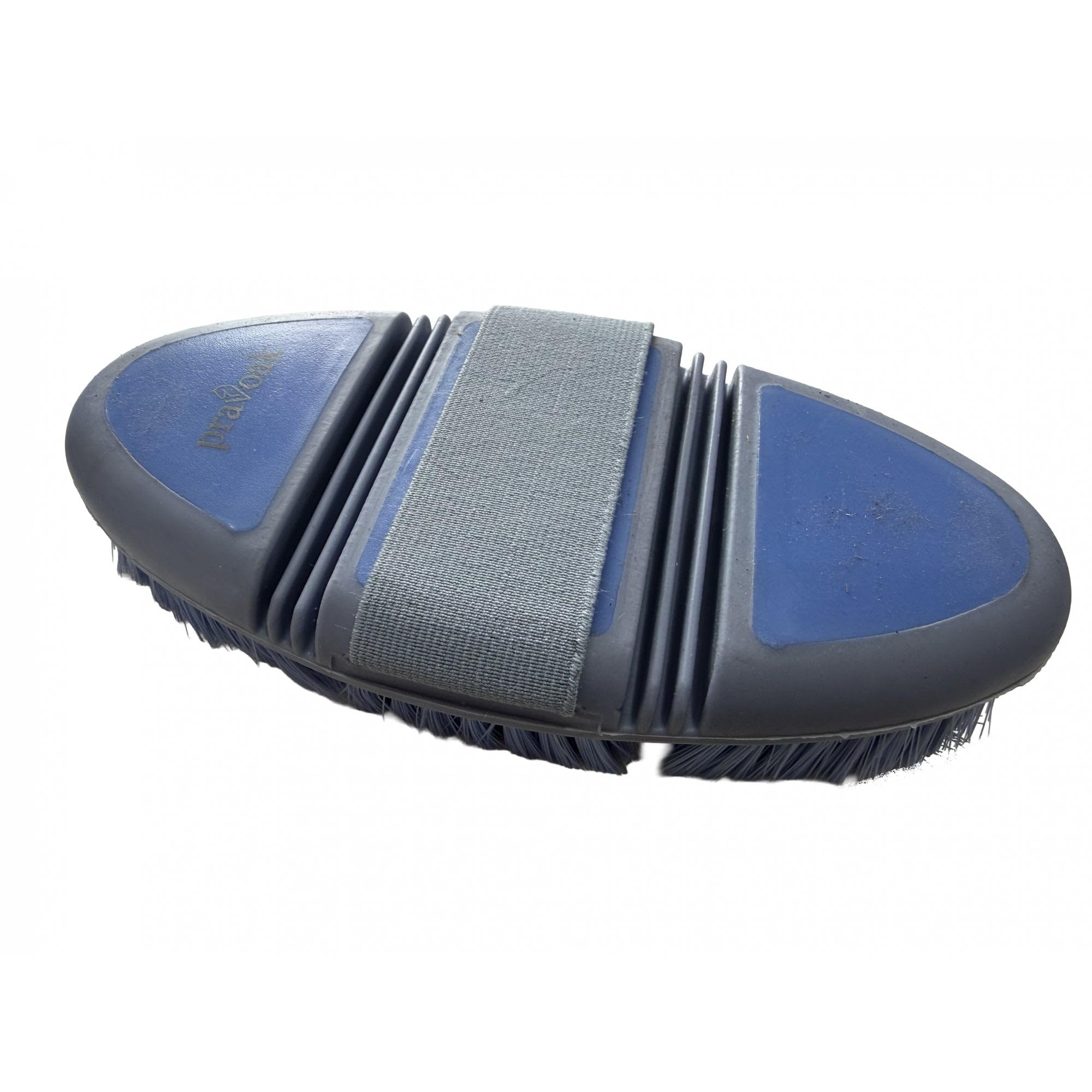 Pravoak Flexible Soft Bristle Body Brush For Horses, Cats Or Dogs - Blue
