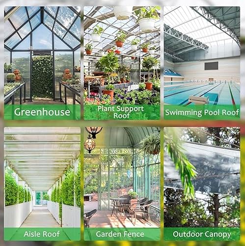 Miniatura 5 de Paquete de 2 hojas transparentes de policarbonato de 0.945 x 1.890 x 0.315 in de grosor + conector H