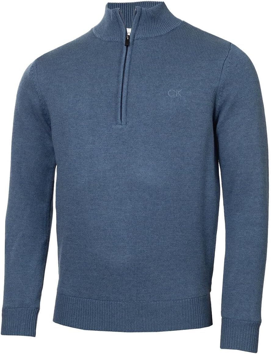 Calvin Klein Men's Lined Chunky Windproof Lined 1/2 Zip Sweater