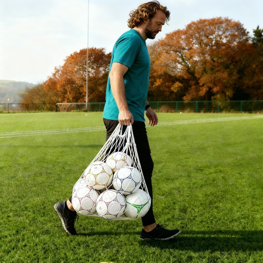 Fitness Health Mesh Ball Nylon Bag Football Sack/Carrier/Bag Soccer Training Net 4-6 - Portable Net Bag For Basketball RugbyBall, Volleyball - Suitable for Beach Volleyball - Waterproof Storage Bag