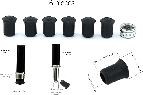 Miniatura 2 de Spare rubber for walking stick with tip n 1 (ring + rubber)