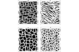 4Pcs Leopard Stencils for Bleaching Shirts