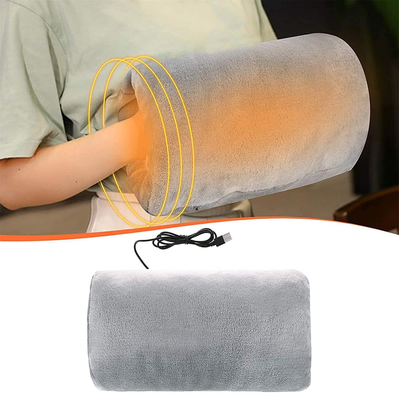 USB Hand Warmer Pocket Pouch Heated Gloves Portable Heated Gloves Handwarmers Camping Reusable Heated Hand Muff Heating Gloves Muffs Bag for Men Women Elder Hiking Indoor Outdoor