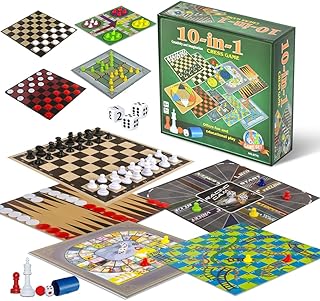 Comprar Colección de Juegos Clásicos, Juegos de Ajedrez 10 en 1, Juego de Mesa Educativo Familiar, Colección de Juegos de Viaje para Niños y Adultos, Colección de Juegos de Mesa para 2-8 Jugadores