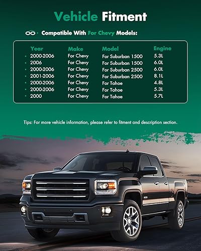Miniatura 7 de SCITOO Espejo retrovisor lateral izquierdo para 2002 Chevy Avalanche 1500 2500 2000-2002 Suburban 1500 2500 Calefacción Manual Plegable Negro