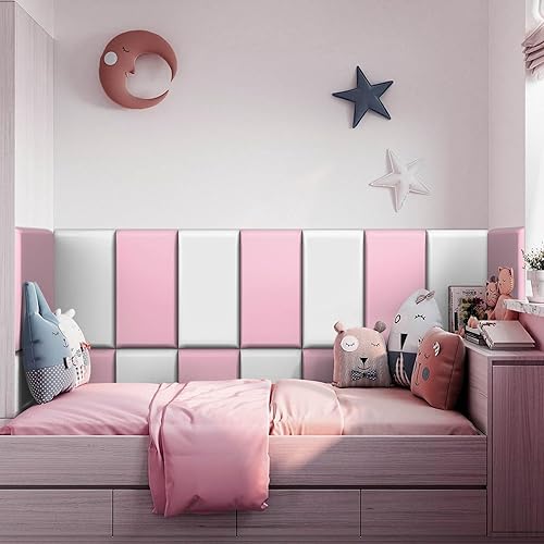 Miniatura 3 de Acolchado de pared para niños, paneles de pared tapizados para cabecera, despegar y pegar, almohadilla de protección de pared para tatami,