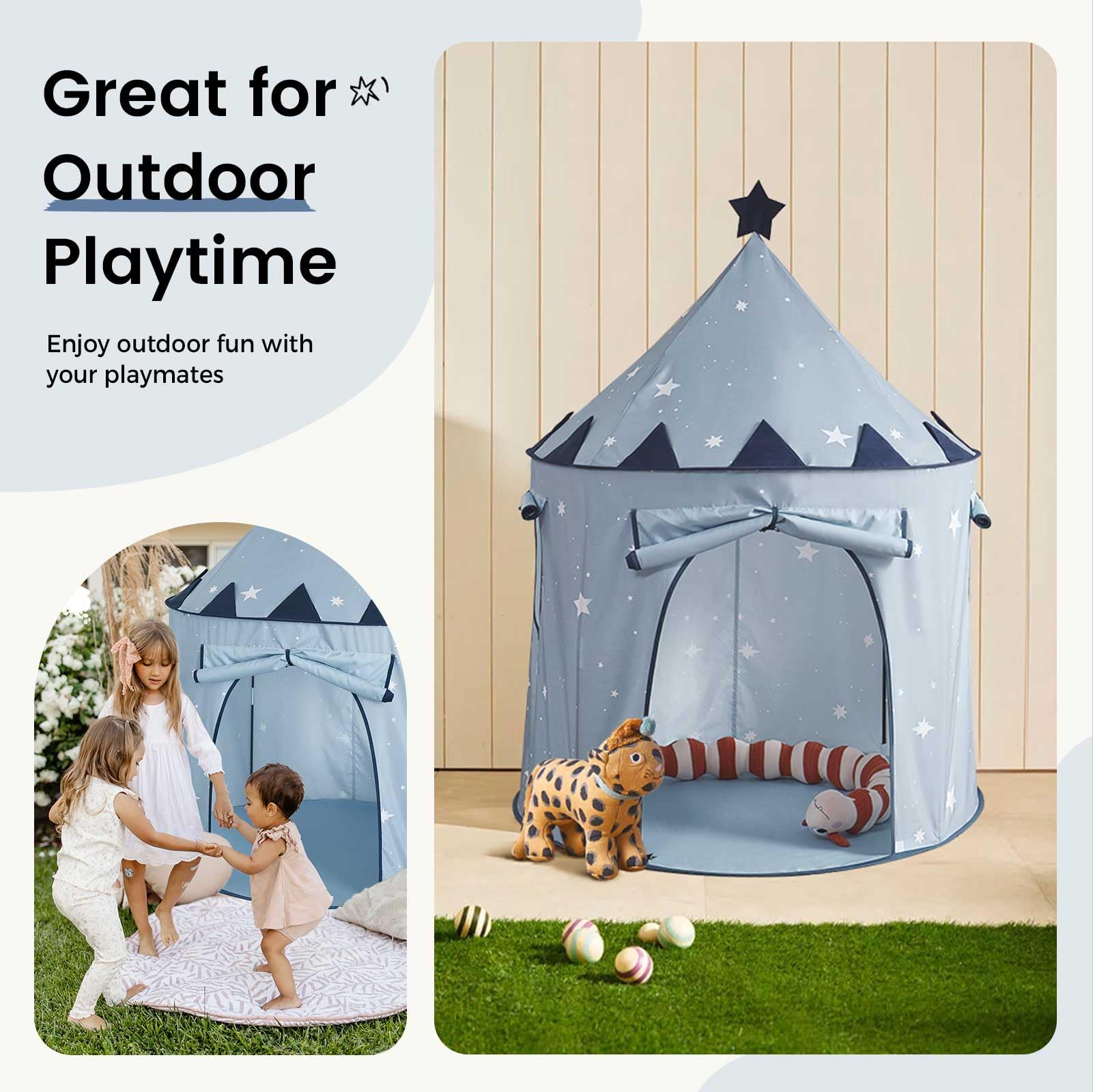 Tiny Land Kids Tent, Pop Up Kids Play Tent, Portable Toddler Tent, Cute Tents for Kid Indoor & Outdoor Use | Perfect Baby Tents for Fun & Imagination - Image 4