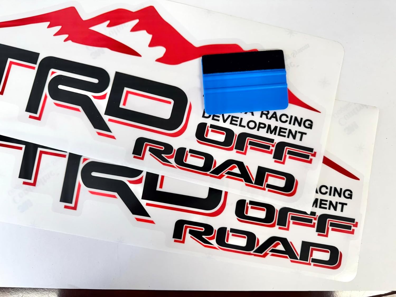 2 Pieces - White Offroad Stickers Replacement Compatible with TRD, Four Wheel Drive Decals for Truck Bed, SUV, Off Road Vehicle, Weatherproof, Size 18 x 8 inch