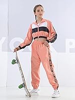 Vista 6 de Conjunto de ropa de baile para niñas, disfraz moderno de equipo de jazz de hip hop, conjuntos de ropa de baile para niñas