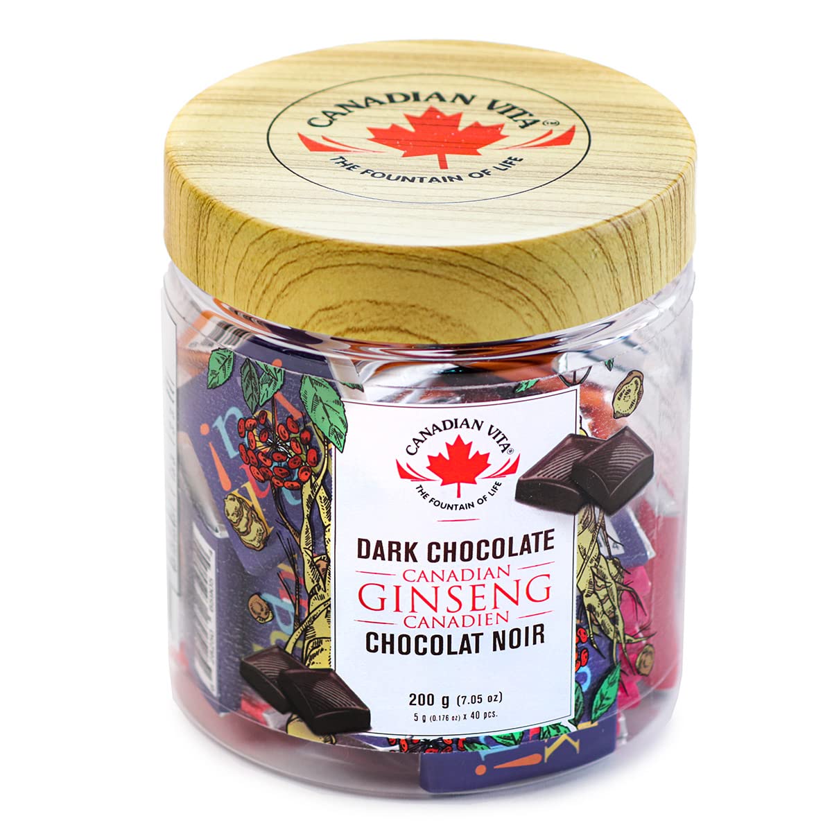Canadian Vita- Ginseng Dark Chocolate 200g