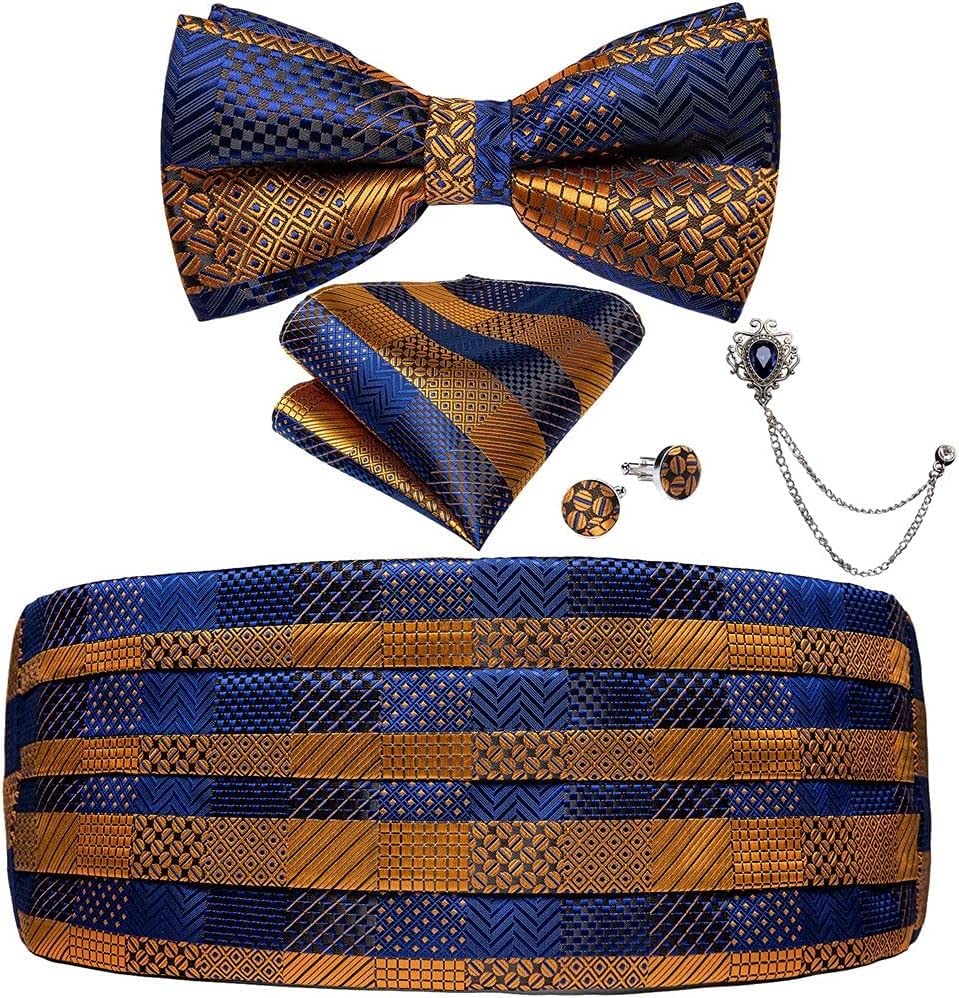 Conjunto de hombre pajarita, fajín y pañuelo de seda