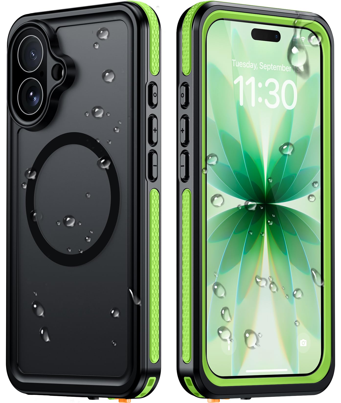 Temdan Designed for iPhone 17 Case Waterproof, Green