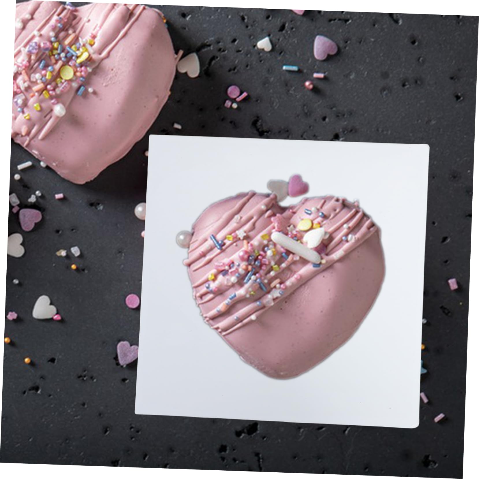 Mobestech 10stücke Kuchenboden aus Pappe Weiß Quadratisch Stabile Tortenplatte für Kuchen Mousse Gebäck Desserts Hochzeit Party Backzubehör Tortenboden