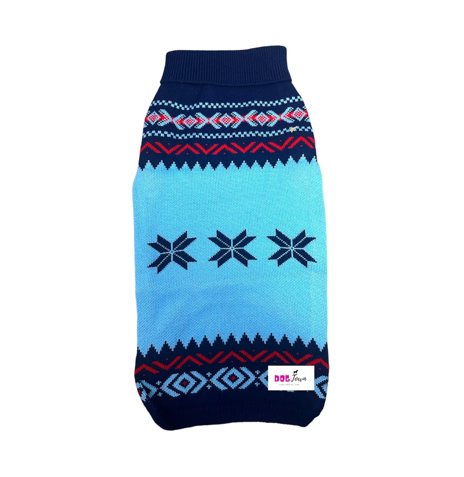 DOGTOWN Snow Flake Sweaters for Dogs/Puppies - Cosy, Soft, Warm & Comfortable Pet Clothes (Redblue- XL) (B0CLZQ5VN6) Amazon Price History, Amazon Price Tracker