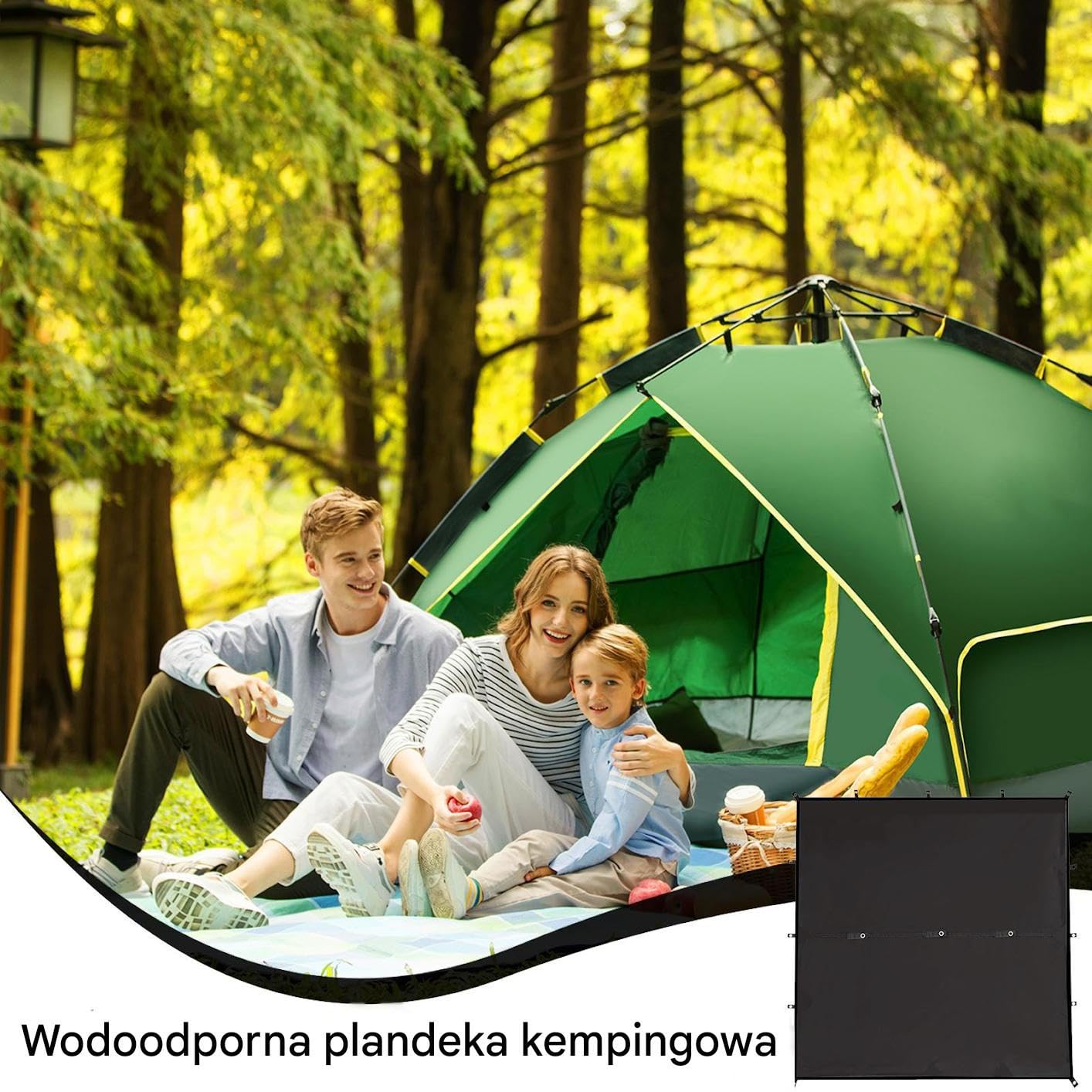 Plandeki kempingowe Wodoodporne schronienie przeciwdeszczowe, torba na | Ochronne Plandeki Łatwy Montaż Wędrówki Trekking Hamak Kemping Plaża Outdoor Park Trawnik Podróże Aktywn
