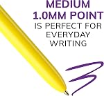 BIC 4 Colour Retractable Ballpoint Pen with 1.0 mm Medium Point and Wide Barrel, 3-Count in Assorted Ink
