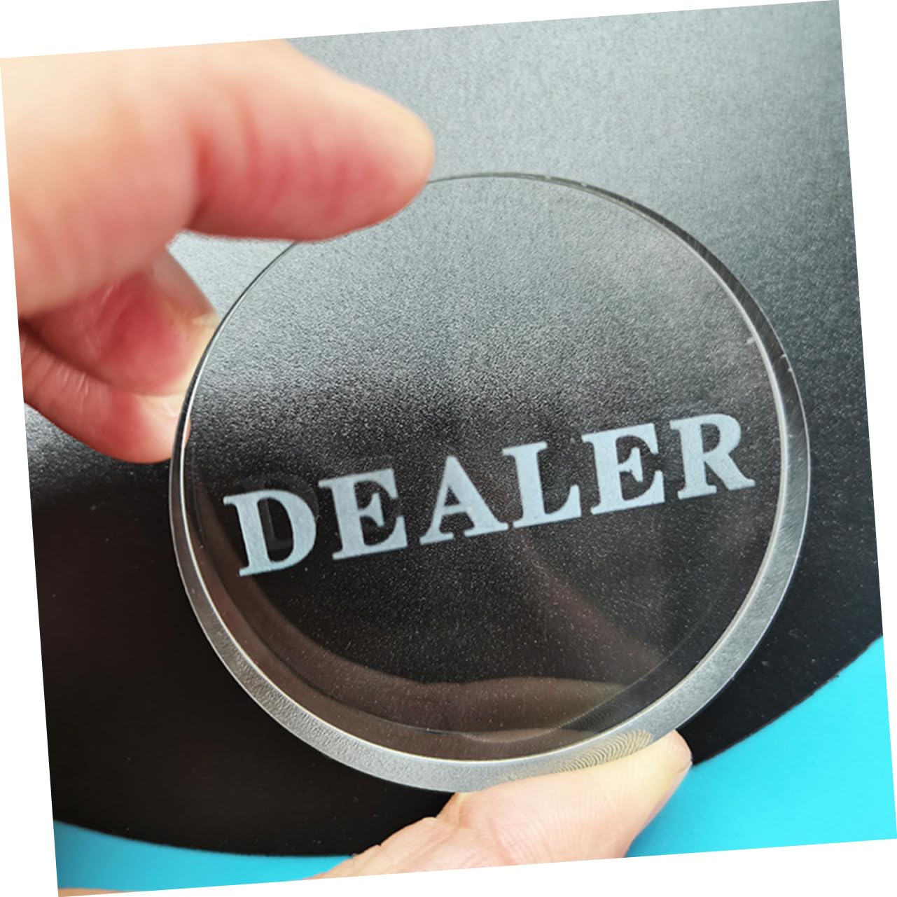 VICASKY 4piezas Botón De Póker Dealer De Transparente Accesorio De Póker Resistente Al Desgaste para Torneos y Profesional