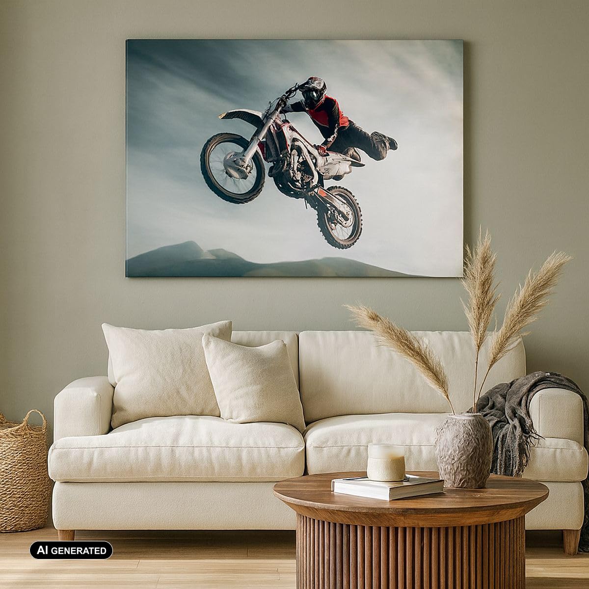 Moderno Quadro su Tela 70x50 cm Stampe da Parete Persone Sport - 4069 | Motore Casco Quadro Decorativo Piccolo 1 pezzo Soggiorno Camera da Letto Arte da Parete Decorazione da Parete ARTTOR