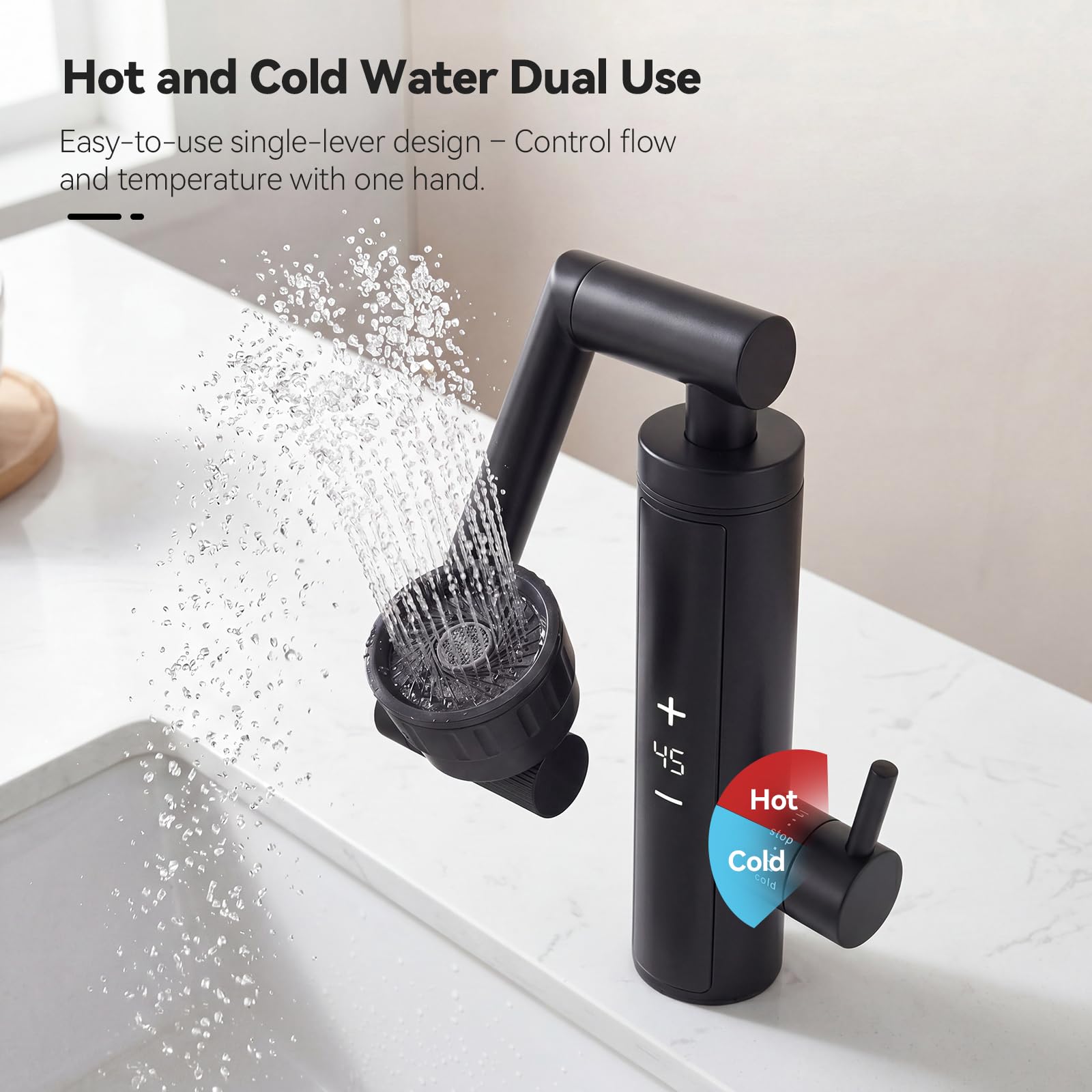 Robinet avec chauffe-eau instantané, robinet d'eau chaude électrique 230 V