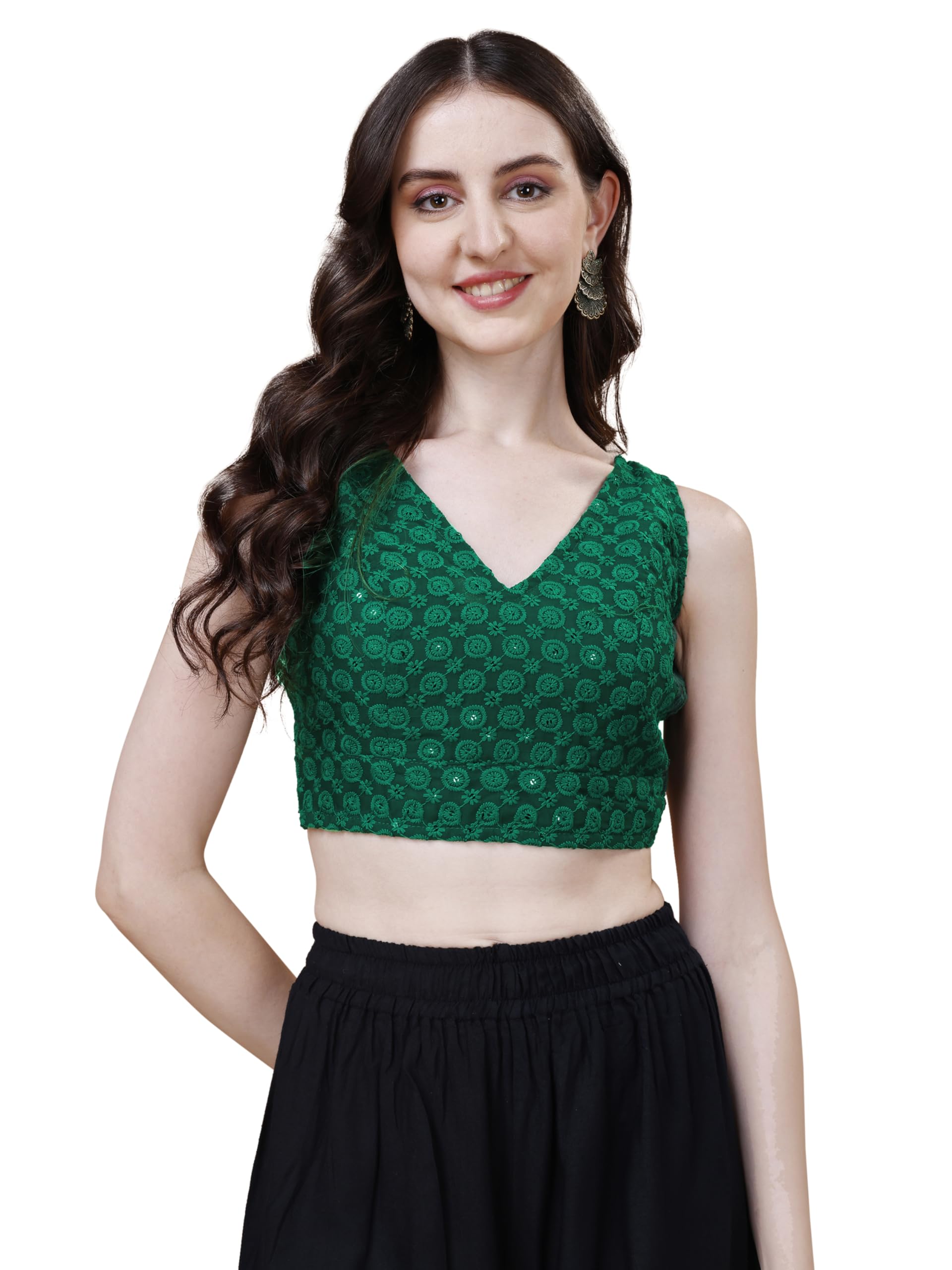 OOMPH!Cotton Readymade Blouse for Women, Hakoba Cotton high Neck