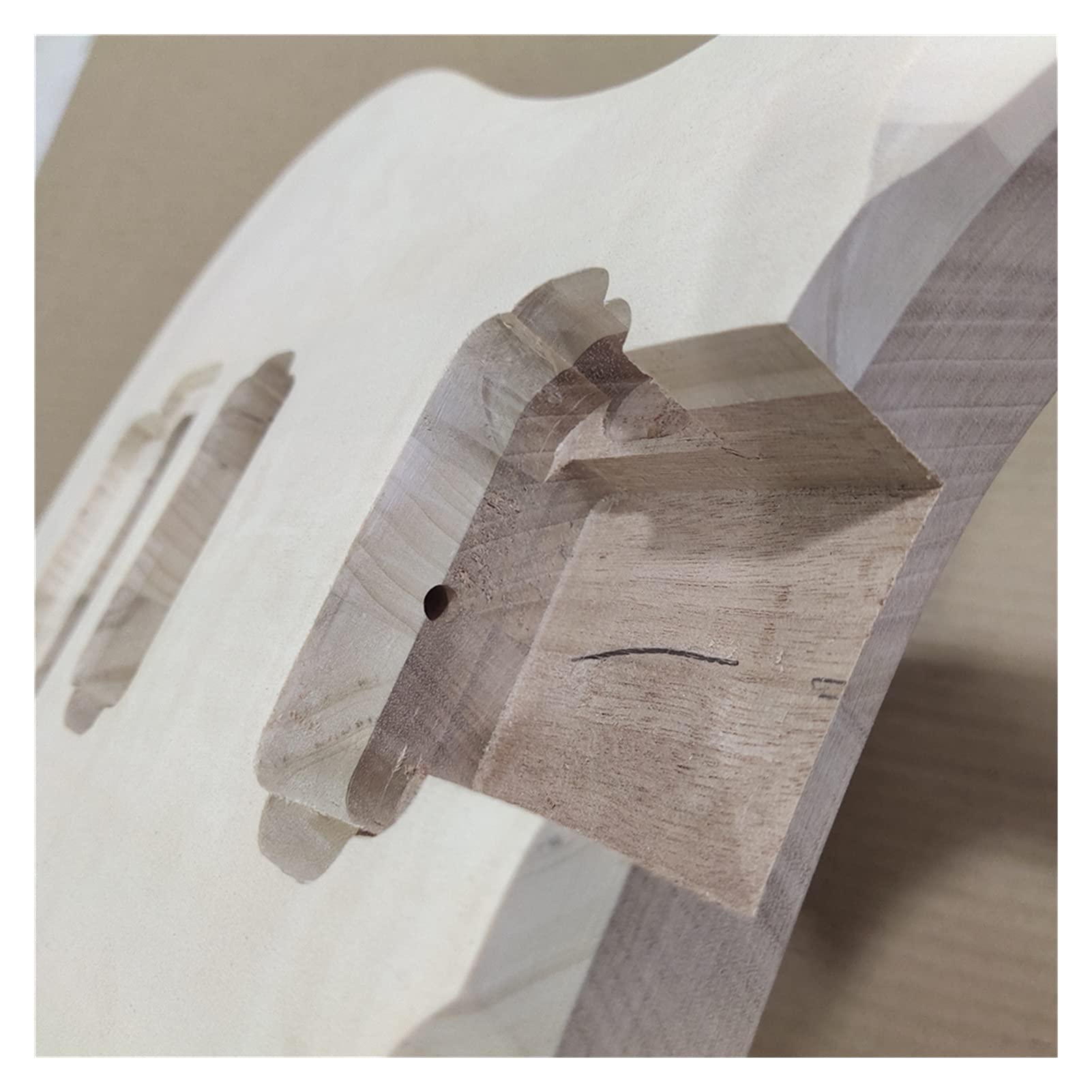 DIY Bausatz E-Gitarre 1 Set unvollendeter Gitarrenhals und Korpus für E-Gitarre, DIY-Teil, 24,75 Zoll Unvollendeter Gitarrenbausat