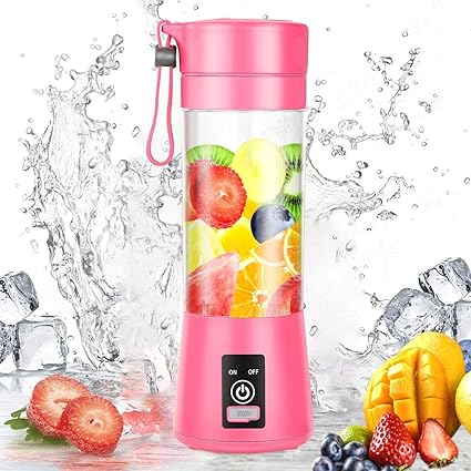 C&G INDIA 2 Blades Portable Plastic Usb Electric Blender Fruit Juicer Bottle