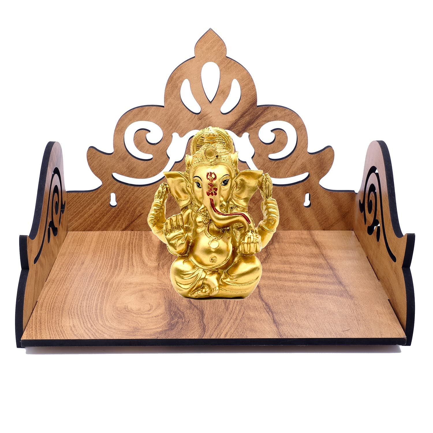 Buy KENDRICK Pooja Mandir for Home Wooden Temple for Diya Home Shop