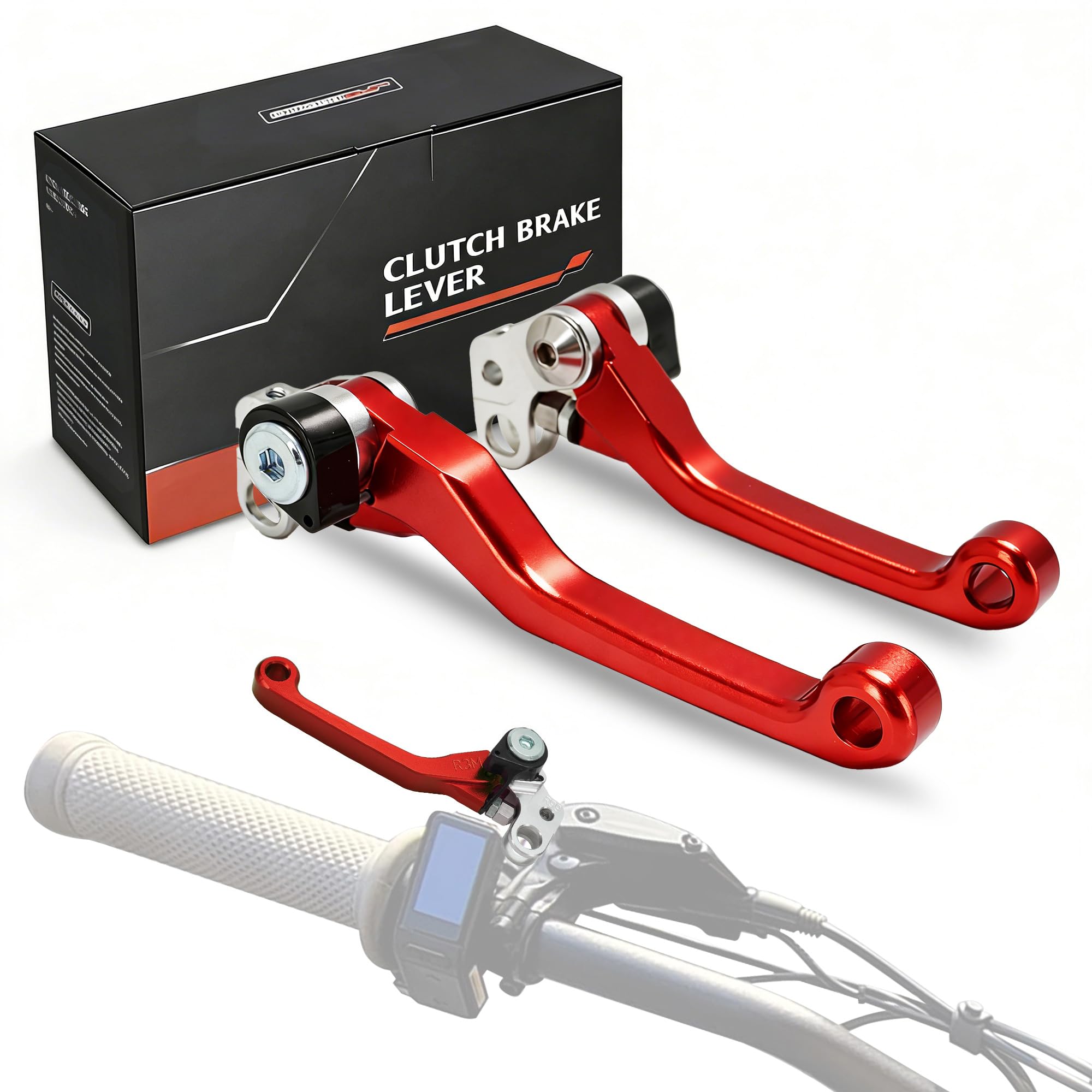 JFG RACING Leve del freno per Surron Light Bee, leva della frizione pieghevole e regolabile, ricambio per bici da cross elettrica Sur Ron Light Bee X/Light Bee S/X160/X260-rosso
