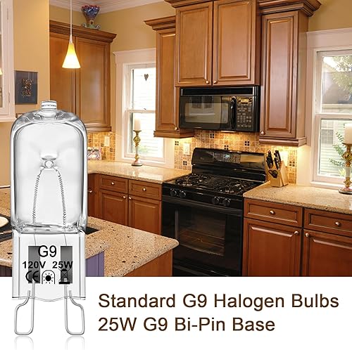 Miniatura 3 de W10709921 - Bombilla para horno microondas Whirlpool, resistente a altas temperaturas a 572.0 F, bombilla G9 de 120 V 25 W, compatible con