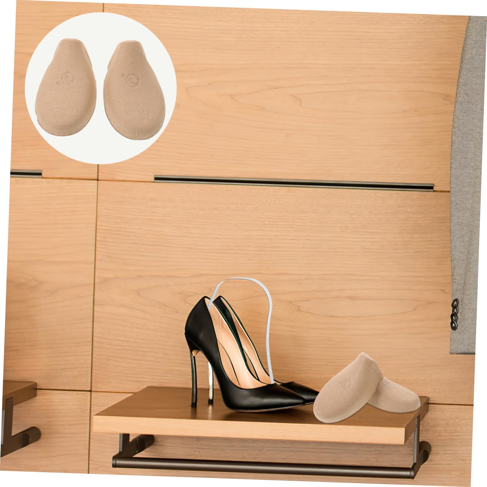 IMIKEYA Supporto Antirughe Tendiscarpe 50 Paia in Polpa di Cellulosa Eu 41-43, Modellatore per Scarpe da Uomo, Accessori per Scarpe da Lavanderia a Secco e Ambienti di Lavoro