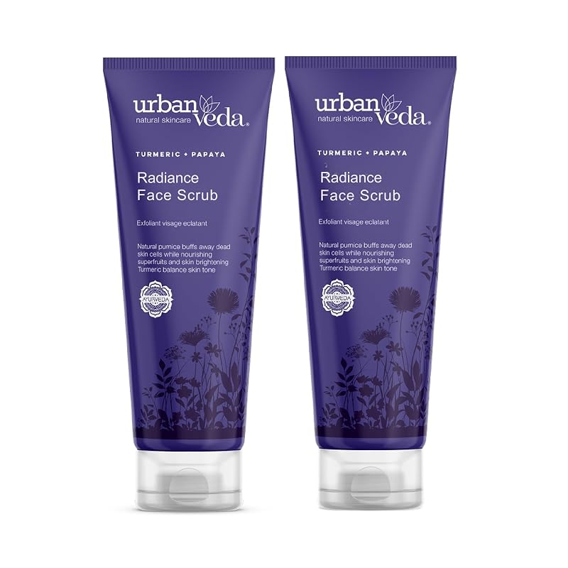 Urban Veda Esfoliante Facial com Vitamina C e Cúrcuma, Pacote com 2 de 120 mL