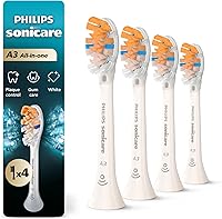 Vista 17 de Philips Sonicare A3 All-in-One - Cabezales de cepillo de dientes eléctricos de repuesto genuino, negro, paquete de 4 unidades de suministro para un