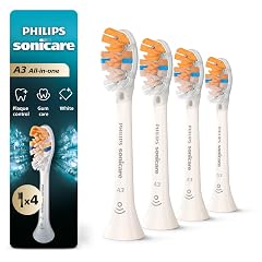 Philips Sonicare A3 All-in-One - Genuine Replacement Electric Toothbrush Heads White 4 Pack One Year Supply HX9094 65