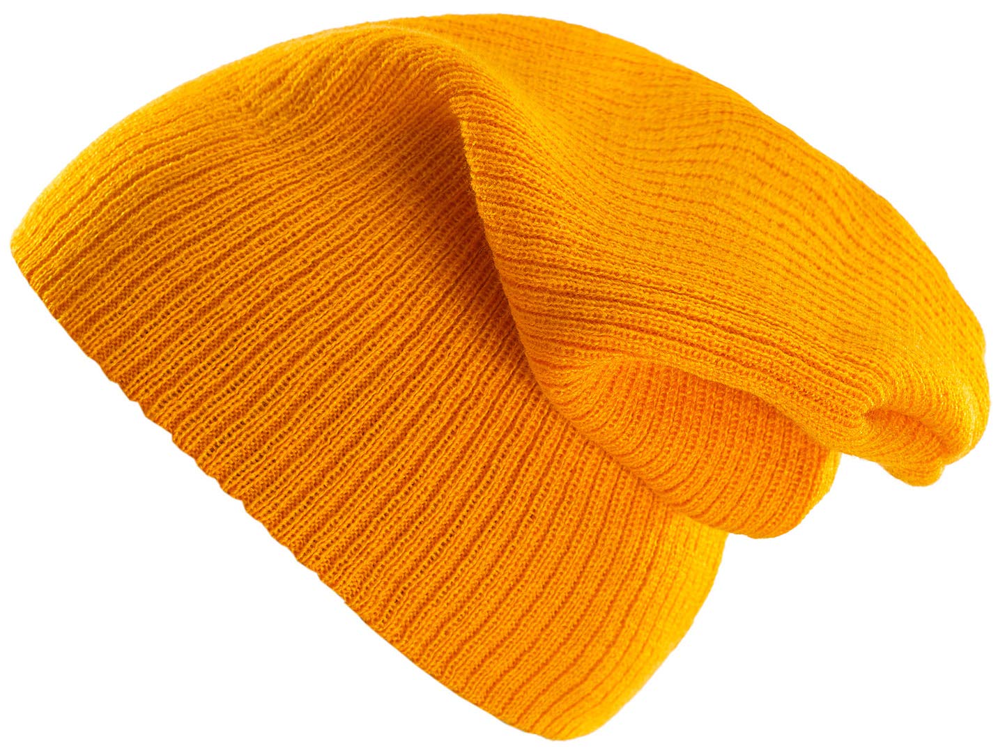 4Sold Unisex Yellow Slouch Winter Beanie Hat Plain Beanie Ski Winter Hat Design In Uk (Yellow)