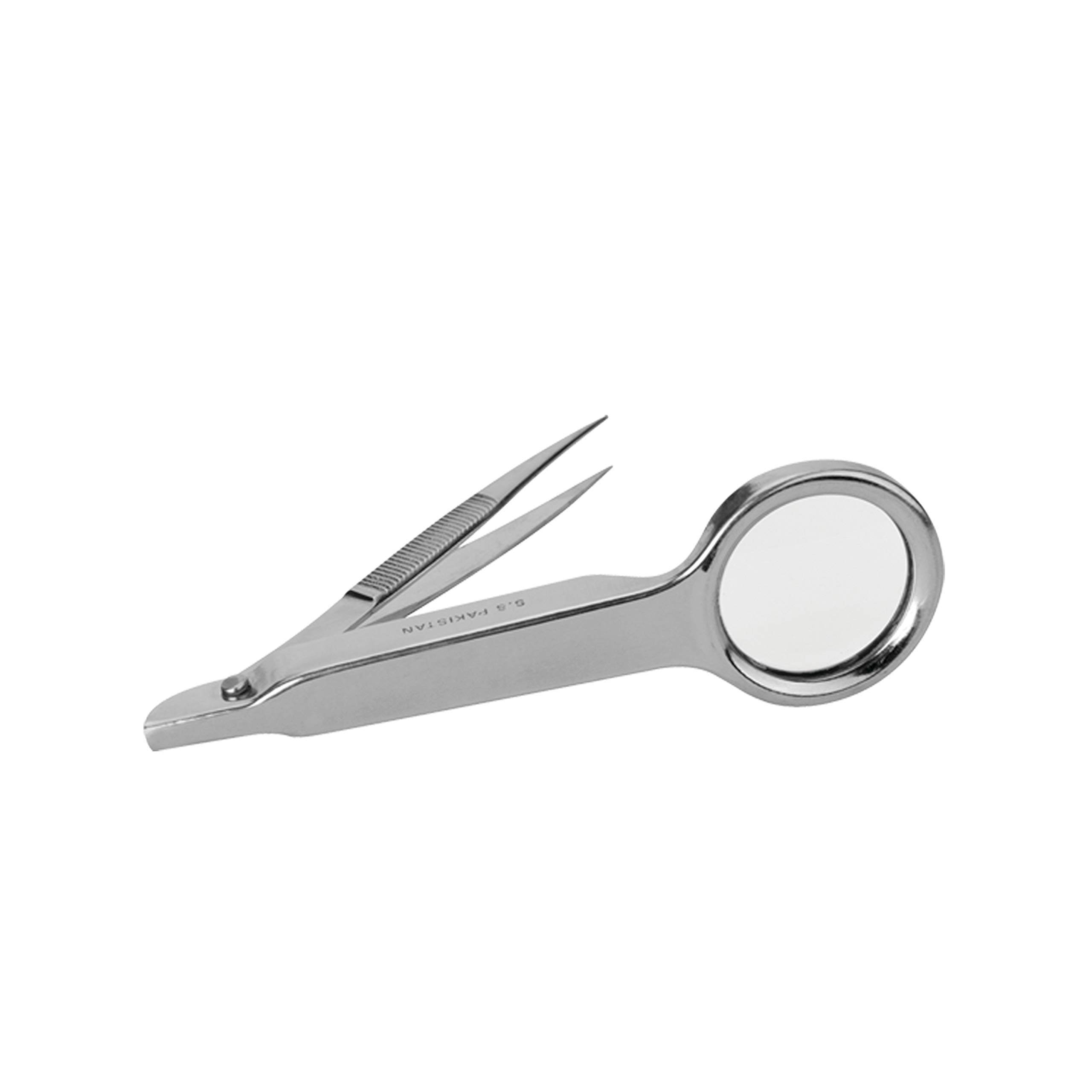 Stansport Magnifier and Tweezer Instrument Silver