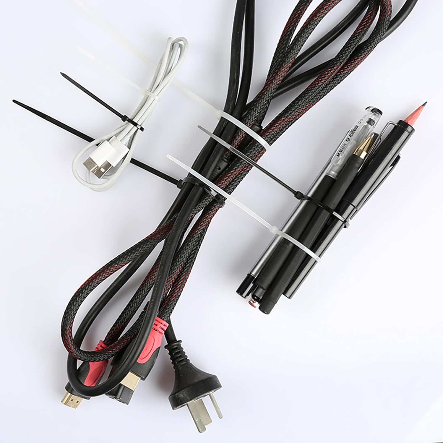Dekton 150PC Cable Tie Set - 2.5MM X 150MM Black | Heavy Duty Industrial Strength | High Temperature Resistant | Self-Locking Teeth | Ideal for Cables, Piping, Gardening & Wires | Indoor & Outdoor Use