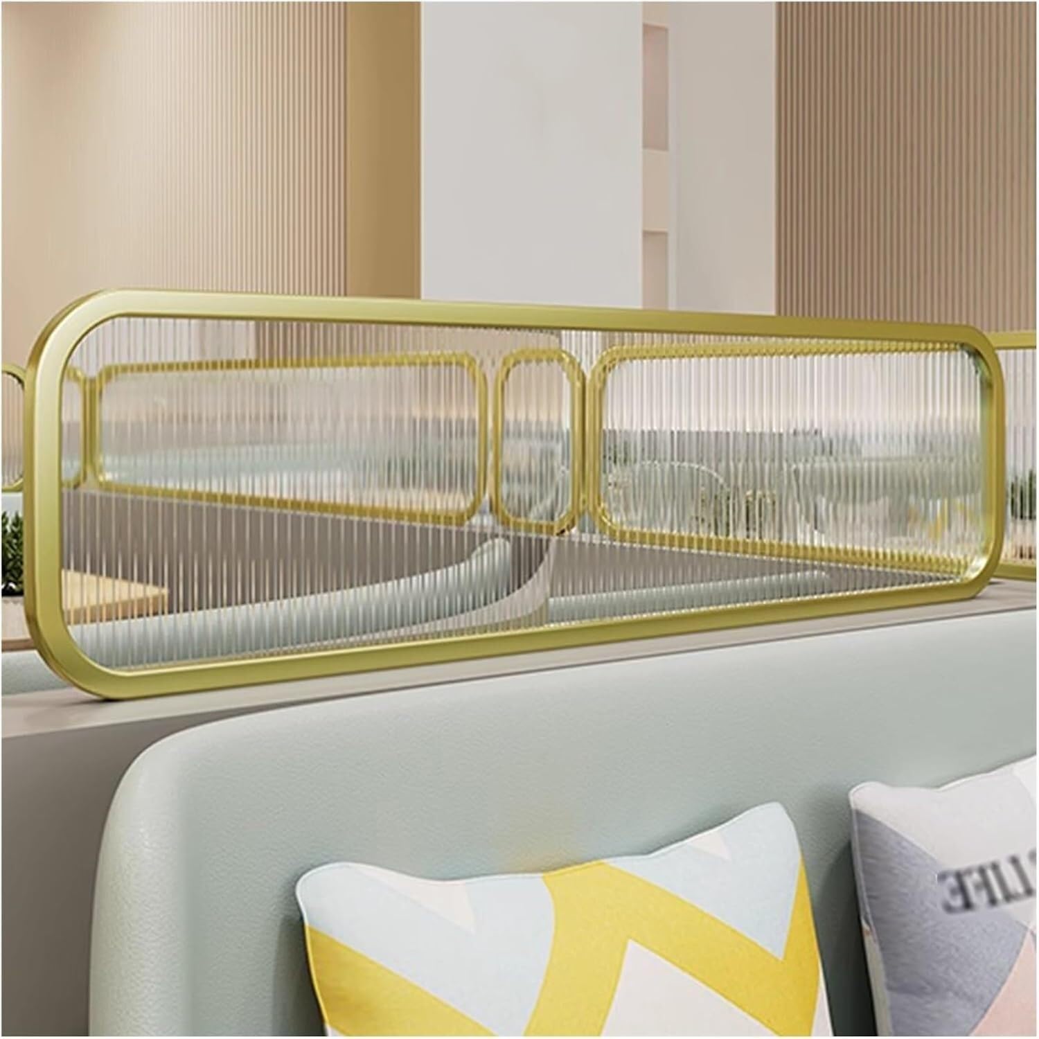 GLETSF Glass Room Divider Office Partition Tempered Glass Panels Table Dividers Panels Partitions,Transparent Glass Partitions For Dining Areas & Restaurants, Decorative Screens