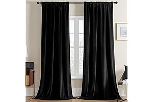 Joydeco Black Velvet Drapes 96 Inch: Embodying Luxury and Darkness