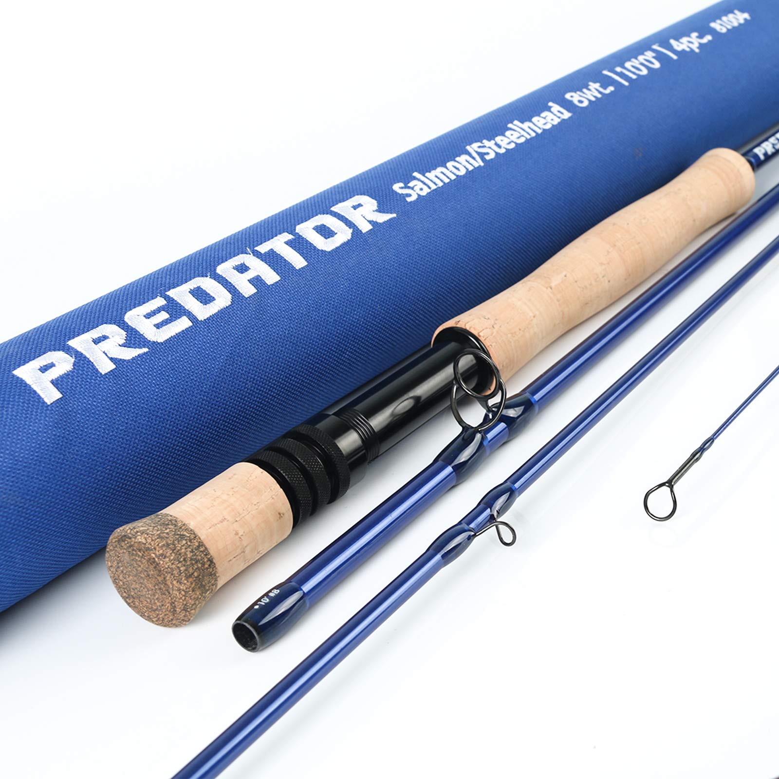 M MAXIMUMCATCH Maxcatch Predator Big Game and Saltwater Fly Fishing Rod: 7'11''/9'/9'2''/10', 4-Piece, 8/9/10/11/12 Weight