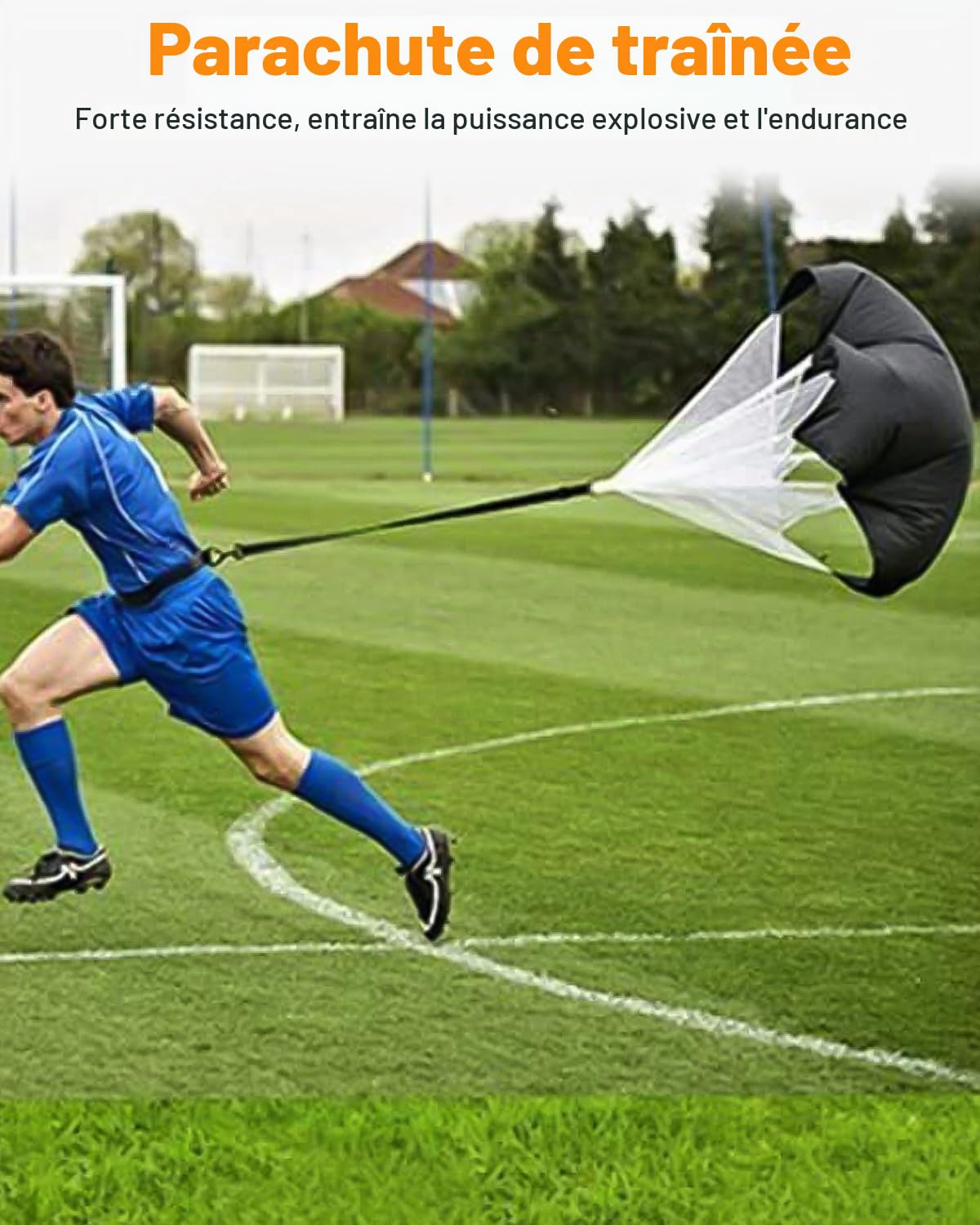 Équipement d'entraînement de Football,Parachute de résistance d'entraînement,1 Échelle de D'agilité de 6 Mètres, 12 Cônes de Disque,Jeux D'EntraîNement pour La Vitesse et L'Agilité