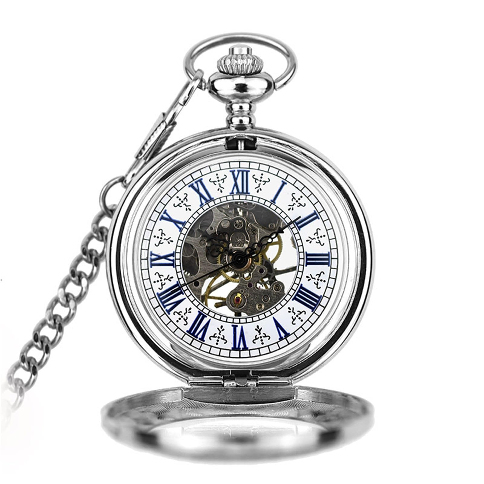 Reloj de Bolsillo Vintage Hecho a Mano con Movimiento mecánico. Reloj de Bolsillo cumpleaños o Aniversario.