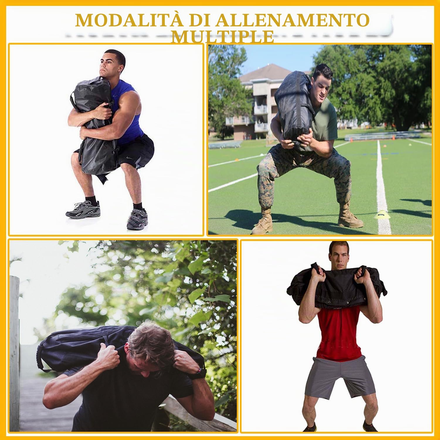 Taeku Sacco Pesi per Fitness, Regolabile Power Bag con 6 Maniglie, per Allenamento di Forza, per Allenamento Funzionale